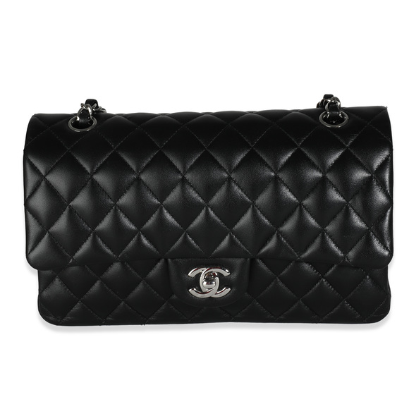 Chanel Black Quilted Lambskin Medium Classic Double Flap Bag - Picture 1 of 8
